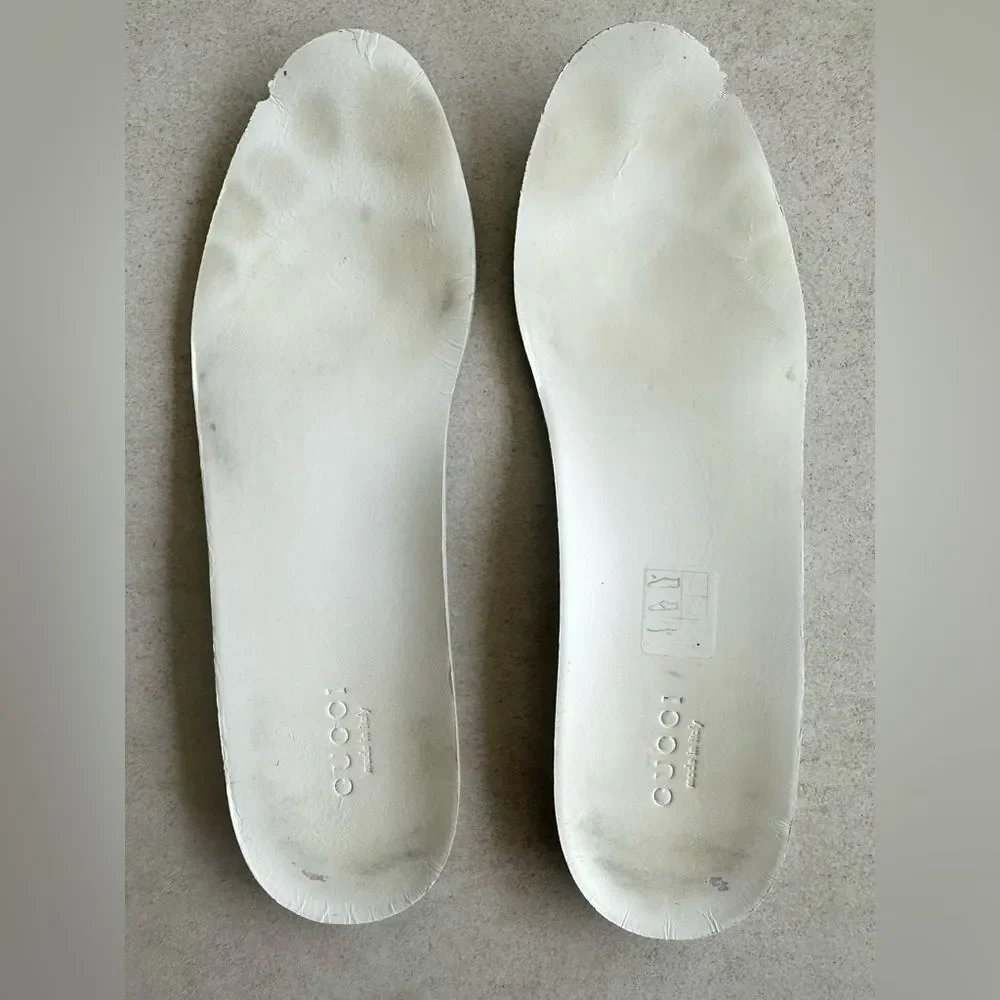 Gucci White Leather Embroidered Ladybug And Pineapple Ace Sneakers Size 36.5 - Picture 15 of 15